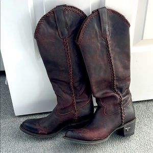 Lane Plain Jane boot - Dewberry (mahogany)